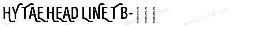 HY TAE HEAD LINE T B字体转换